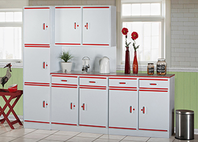  Piece Angela Red Kitchen Scheme